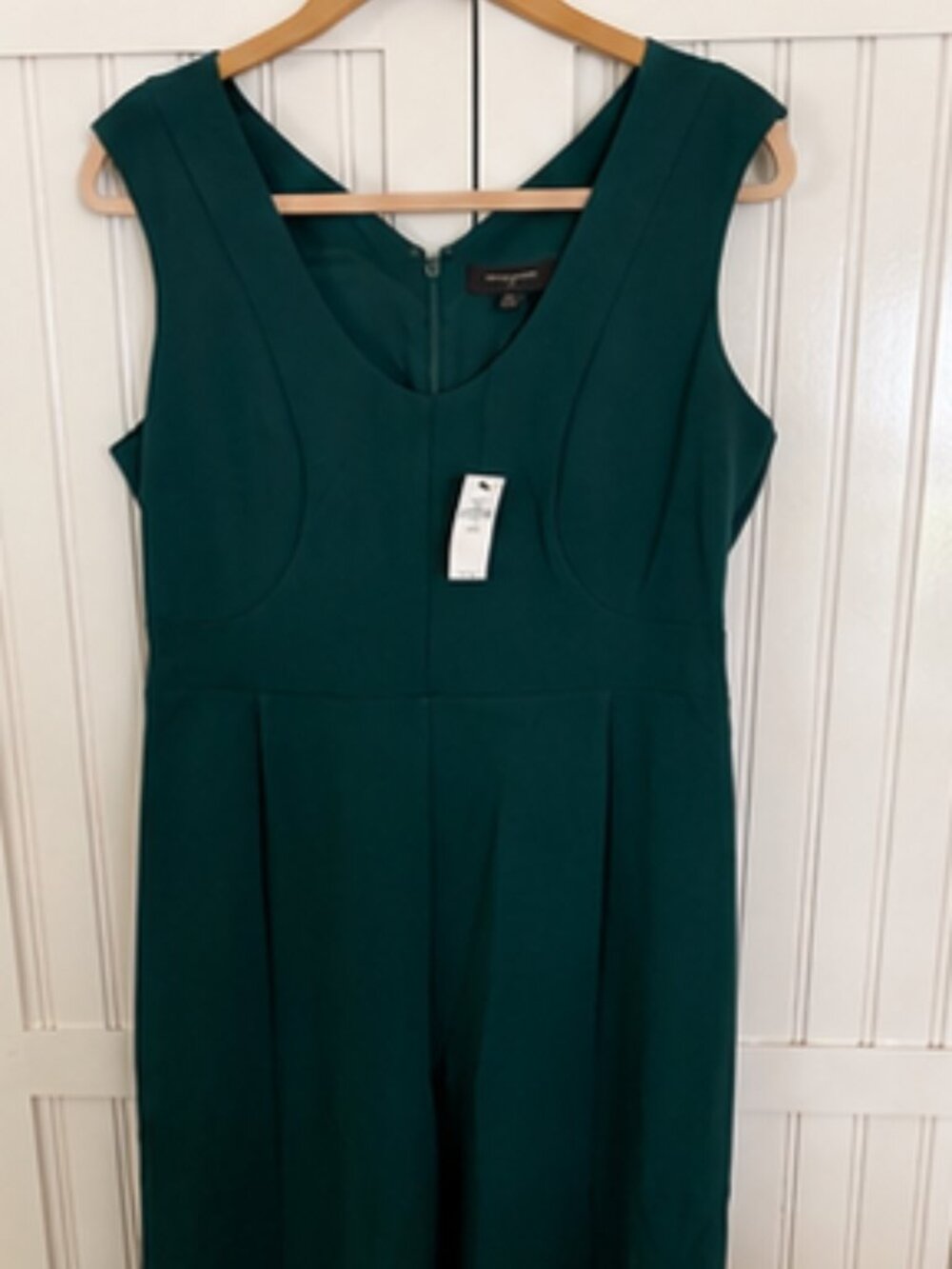 NWT Banana Republic Green  Wide Leg Jumpsuit Petite 12 Elegant One Piece Outfit
